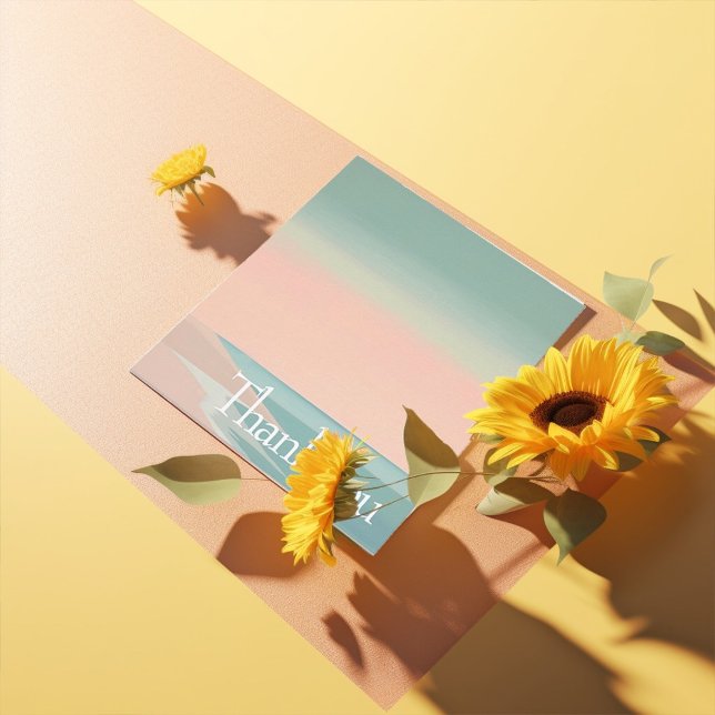 Elegant Modern beach  Thank You Card (Seaside beach thank you card)