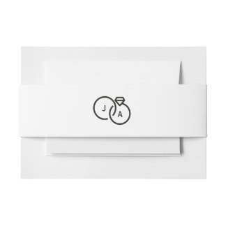 Elegant Modern Belly Bands for Invites Invitation Belly Band