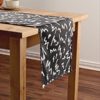 Elegant modern black and white Table Runner
