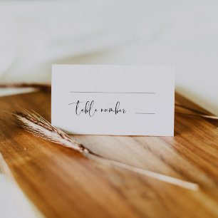 Elegant & modern black and white wedding place card