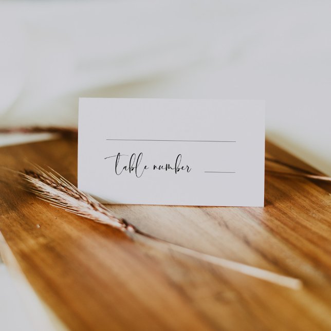 Elegant & modern black and white wedding place card (Creator Uploaded)