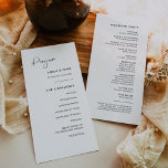 Elegant & Modern Black and White wedding program<br><div class="desc">A modern typography and a classic black and white theme for your wedding stationery: choose this simple and elegant wedding suite. Fully customisable: you can change the background as well as the text colour as you like.</div>