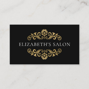 Elegant Modern Black Gold Business Card