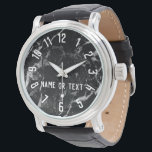 Elegant Modern Black Marble Groomsman Best Man Watch<br><div class="desc">Gift idea for groomsmen or best man. Sleek Elegant Modern Plain Black trendy stone Marble Customisable,  ideal corporate professionals with class and style. Monogrammed name or initials custom watch.</div>
