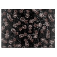elegant modern black marble rose gold pineapple