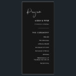 Elegant & Modern Black wedding program<br><div class="desc">A modern typography and a classic black theme for your wedding stationery: choose this simple and elegant wedding suite. Fully customisable: you can change the background as well as the text colour as you like.</div>