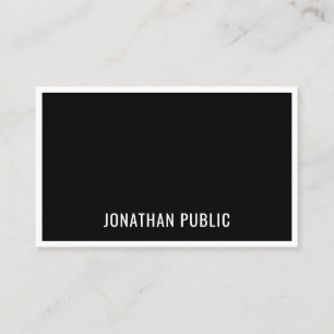 Elegant Modern Black White Minimalistic Template Business Card