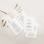 Elegant Modern Black & White Wedding Folder Program<br><div class="desc">Introduce your guests to your wedding ceremony in style with this Simple Modern Calligraphy White Wedding Program. The program features a clean, white design with elegant calligraphy font for a timeless and sophisticated look. The simple design allows the focus to be on the meaningful words and moments of your special...</div>