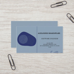 Elegant/Modern/Blue Engineer Business Card