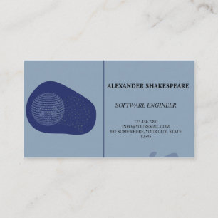 Elegant/Modern/Blue Engineer Business Card