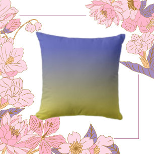 Elegant Modern Blue Grey Green Gradient Pattern Cushion