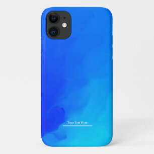 Elegant Modern Blue Personalised Template iPhone 11 Case