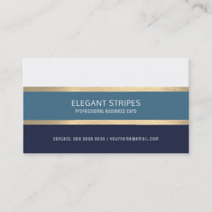 elegant modern blue stripes professional business card