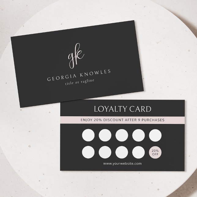 Elegant Modern Blush Pink Reward Loyalty Card (Creator Uploaded)