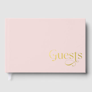 Elegant Modern Blush Wedding Guest Book