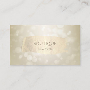 Elegant Modern Bokeh,Gold Brush Stroke Business Card