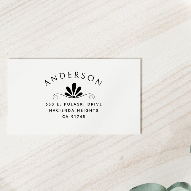 Elegant Modern Botanical Family Return Address Self-inking Stamp (Creator Uploaded)