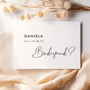 Elegant & modern Bridesmaid proposal card