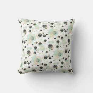 Elegant Modern Bubbles Pattern on white Cushion