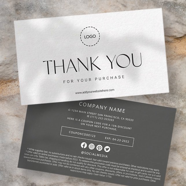 Elegant Modern Business Promo Coupon Ad Campaign Card (Creator Uploaded)