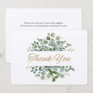 Elegant Modern Business Real Estate Thank You Card