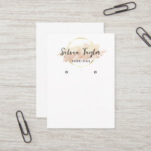 Elegant Modern Calligraphy Art Earring Display Business Card