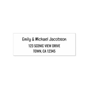 Elegant Modern Calligraphy Label for Couples Self-inking Stamp