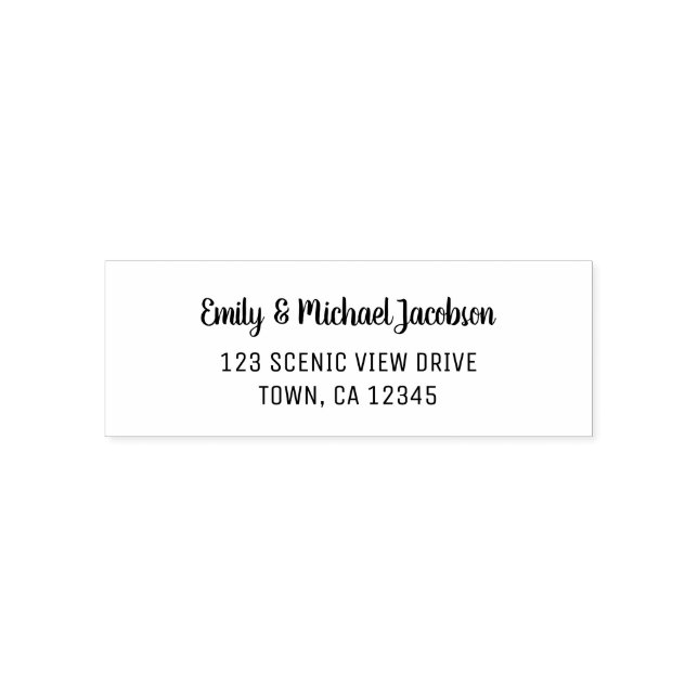 Elegant Modern Calligraphy Label for Couples Self-inking Stamp (Design)