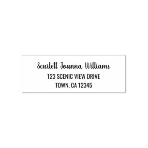 Elegant Modern Calligraphy Name Return Address Self-inking Stamp