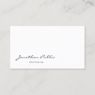 Elegant Modern Calligraphy Script Cool Clean Plain Business Card
