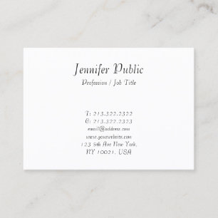 Elegant Modern Calligraphy Script Simple Design Business Card