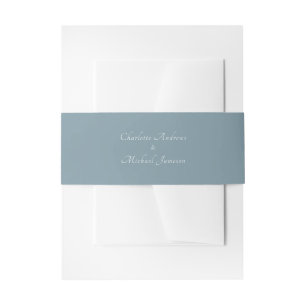 Elegant Modern Calligraphy Script Wedding Invitation Belly Band
