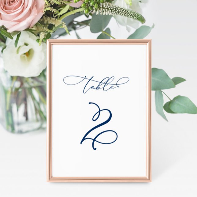 Elegant Modern Calligraphy Table 2 Wedding Table Number (Creator Uploaded)