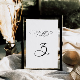 Elegant Modern Calligraphy Table 3 Wedding Table Number
