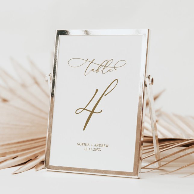 Elegant Modern Calligraphy Table 4 Wedding Number (Creator Uploaded)