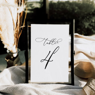 Elegant Modern Calligraphy Table 4 Wedding Table Number