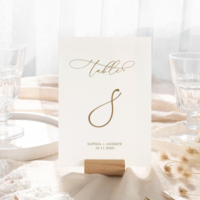 Elegant Modern Calligraphy Table 8 Wedding Number (Creator Uploaded)