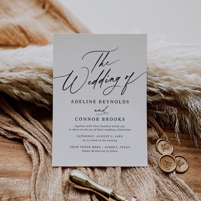 Elegant Modern Calligraphy Wedding Invitation (Creator Uploaded)