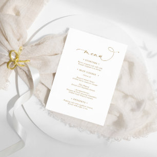 Elegant Modern Calligraphy Wedding Menu