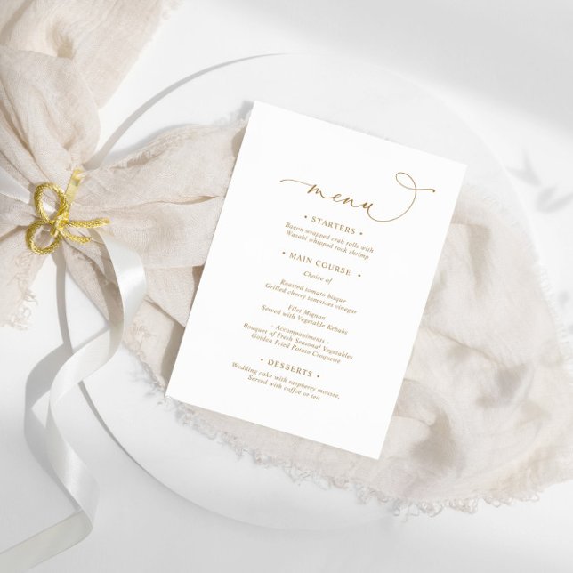 Elegant Modern Calligraphy Wedding Menu (Creator Uploaded)