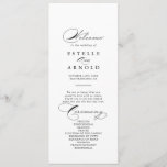 Elegant Modern Calligraphy Wedding Program<br><div class="desc">This elegant modern calligraphy wedding program is perfect for a rustic wedding. The simple and stylish design features classic and fancy script typography in black and white.</div>