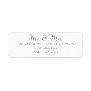 Elegant Modern Calligraphy Wedding Return Address Return Address Label