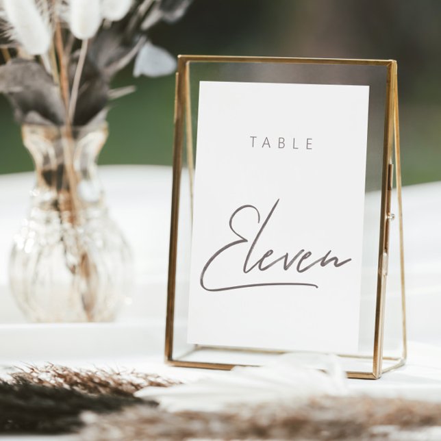 Elegant Modern Calligraphy Wedding Table Number (Elegant Modern Calligraphy Wedding Table Number)