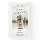 Elegant Modern Calligraphy Welcome Photo Wedding