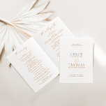 Elegant Modern Calligraphy White Wedding Folder Program<br><div class="desc">Introduce your guests to your wedding ceremony in style with this Simple Modern Calligraphy White Wedding Program. The program features a clean, white design with elegant calligraphy font for a timeless and sophisticated look. The simple design allows the focus to be on the meaningful words and moments of your special...</div>