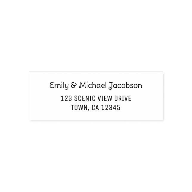 Elegant Modern Casual Handwriting for Couples Self-inking Stamp (Design)