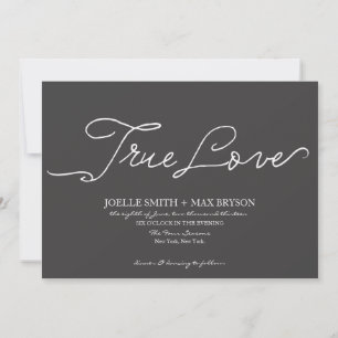 Elegant Modern Charcoal Wedding Invitation