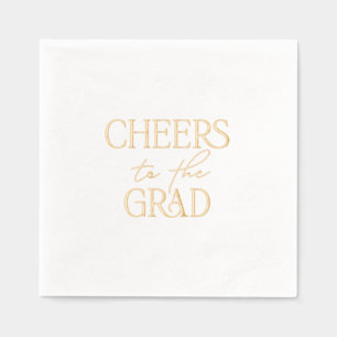 Elegant Modern Cheers to the Grad Foil Napkins