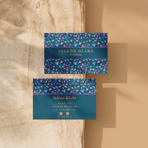 Elegant & Modern Chic Floral Pattern Business Card