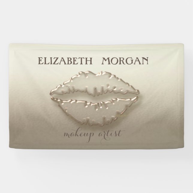 Elegant Modern Chic Glamourous ,Luminous,Lips Banner (Horizontal)